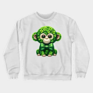 Clover Monkey St Patricks Day Crewneck Sweatshirt
